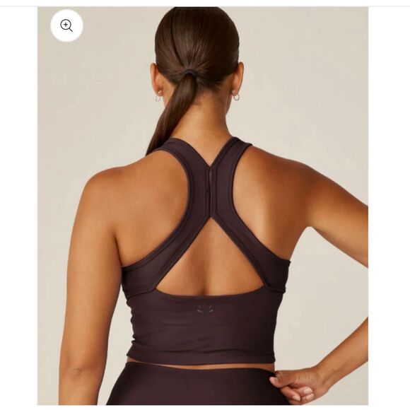 Beyond Yoga Power Beyond Strive Cropped Tank Rich Plum sz Medium - Picture 6 of 7